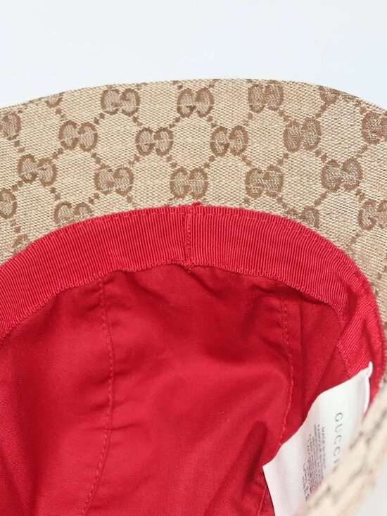 GUCCI GG Canvas Web Sherry Line Hat M Beige Red Green 411790 Auth yk19494 main image 5